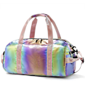 Miniatyrbild 1 av 5: Gym Duffel Bag för kvinnor, Övernattning lättviktig hopfällbar Weekender Resväska Sport Atletisk Vattentät Torr Våt Skofack