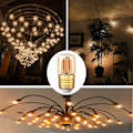 Pikkukuva 5 / 5: Mini Tubular Led -lamppu, 1 W T28 Edison Led -filamenttilamppu E27 kierrekanta 2200 K erittäin lämmin valkoinen lamppu 80 lm ei-himmennettävä (meripihkanvärinen lasi) 220 V, 6 kpl [ene