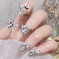 Miniatyrbillede 4 af 5: 12 stk. Sløjfe Negle Legering Rhinestones Til Negle Sæt Sløjfe Negle Krystaller Til Akryl Negle Juveler Rhinestones Negle Kunst style3