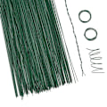 Miniatyrbilde 1 av 5: Grønn Klippet Paddle Wire i Bulk, 12\" Stenger, 21 Gauge, 200 Stk. For Blomsterarrangementer, Blomsterhandlerutstyr, Smykker, Gave, Håndverk, Kranselaging, Blomsterguirlande
