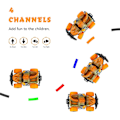Pikkukuva 3 / 5: Taaperolelut 4–5-vuotiaille pojille RC-auto kaukosäätöinen kuorma-auto 1/43 (oranssi)