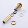 Miniatyrbild 3 av 5: En-håls tvättställsblandare Push Pop-up Click Clack Maker Stopper Stopper Ingen Overflow Made (guld)