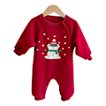 Miniatyrbillede 1 af 5: Juledragt Nyfødt Baby Dreng Pige Jule Romper Langærmet Hættetrøje Bodysuit Red 2 100cm