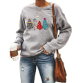Miniatyrbild 1 av 5: Kvinnors jul fleece tröjor långärmad fuzzy sweatshirts style 9 M