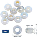 Miniatyrbild 2 av 5: 1 Ask 16 st Opalit Stora Hål Pärlor Europeiska Stenpärlor Bulk Naturliga Ädelstenar Runda Rondelle Lösa Distanspärlor för Smyckestillverkning Pärlning DIY Halsband