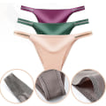 Miniatyrbillede 4 af 4: Dame Sømløse Trusser Hipster Bikini Lav Talje Usynlige Trusser 3-pak L