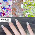 Miniatyrbild 2 av 5: 3D nagelkonst Aurora Rhinestone Multi-form blandad nagelkristallhantverk glänsande nagelkonstdekoration DIY nagelkonstdesign Set1