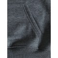 Miniatyrbild 5 av 5: Solid Kangaroo Pocket Hoodie, Casual Långärmad Hoodie För Höst & Vinter, Damkläder grey 4XL