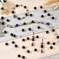 Miniatyrbild 5 av 5: 1 Ask 100 st Polymerlera Rhinestone Runda Pärlor med 10 st Mässing Rhinestone Distanspärlor Jet PP13(1,9~2mm) 6 Rader Rhinestone 10mm Hål: 1,5mm 110st/ask