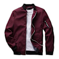 Miniatyrbillede 1 af 5: Flight Bomber Jakke Mode Afslappet Lynlåslukning Trendy Jakker Frakke Mænd 4XL Red