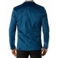 Miniatyrbilde 4 av 5: Herre Smal Passform Lett Jakke, To Knapper Business Dressjakke Blue 2XL