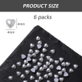 Miniatyrbilde 2 av 5: 6 poser 1200 stk. Hvite Neglepynt Flatback Hjerte/firkant/trekant/diamant Multi Former 3d Neglepynt Materiale Utsmykninger For Neglekunst DIY Håndverk Acce heart 4*4MM