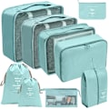 Miniatyrbild 1 av 5: 9 Set Packkuber Resväskor Packningsorganisatörer För Reseaccessoarer blue