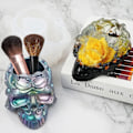 Miniatyrbillede 4 af 5: 3D Kranie Silikoneforme Epoxy Resin Boks Resin Opbevaringsboks Silikoneform Kranieforme Penholder Støbeform Vase Resin Blomsterpotte DIY Boks Resin Mo