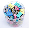 Miniatyrbillede 2 af 3: Binder, Farverige Søde Udskårne Smiley Papirclips, 40 Små Styk Til Kontor, Lærergaver Og Køkken