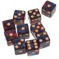 Miniatyrbild 1 av 2: 10 st enkla spelkuber roliga spelkuber akrylpunktskuber 16 mm kuber 6-sidiga kuber Blue 1.6X1.6X1.6CM
