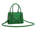 Miniatyrbillede 1 af 5: Dame Skuldertaske Retro Klassisk Håndtaske Pu Læder Clutch Taske Med Lynlås green