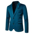 Miniatyrbilde 2 av 5: Herre Casual Blazerjakker, To-knapps Slim Fit Sportsjakke Blue XXL