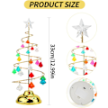 Miniatyrbilde 2 av 5: Juletre Krystall Lys Bordplate Juletre 33cm LED Juletre og Krystallanheng Bordplate Julehjem Dekor gull