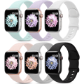 Miniatyrbild 1 av 7: 6 Sportband kompatibel med Apple Watch Band 38mm 40mm 41mm, Mjuka Silikon Vattentäta Armband Kompatibel med Iwatch Apple Watch Series 7 6 5 4