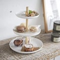 Miniatyrbillede 3 af 5: 3-lags kage serveringsbakke frugtfad bryllupskage H|stora bakker