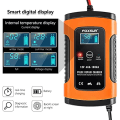 Miniatyrbillede 2 af 5: Youyijia Biloplader 12v 5a Intelligent Automatisk Batterioplader Med LCD-Skærm Egnet Til Reparationer Vedligeholder Bil Motorcykel Båd Plæneklipper Bat