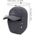 Miniatyrbillede 4 af 5: Vinter Trapper Hat Anti Vind Aviator Hue Vinter Chapka Øreklap Trapper Bomber Huer Beanies Huer Øreklap Varm Beanie Til Ski Løb Motorcykel Hi