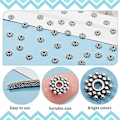 Miniatyrbilde 5 av 5: 400 stk Blomster Spacer Perler Antikk Sølv Daisy Perler Tibetansk Legering Metall Løse Perler Spacere for Armbånd Halskjede