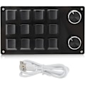 Miniatyrbild 1 av 5: Mekaniskt tangentbord med makro, 12 tangenter, bärbar enhandsstyrd programmerbar spelknappsats
