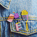 Miniatyrbild 2 av 5: Söt Kreativ Emalj Pins Brosch Set, 5 st Färgglada Underbara Pins Badge för Kvinnor Flickor Pojkar Kläder Ryggsäckar Dekoration
