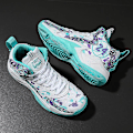 Miniatyrbillede 3 af 5: Herre Basketballsko Letvægts Åndbare Vandresko Atletiske Mode Sneakers 3D8909 WhiteGreen EU 40