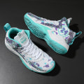 Miniatyrbillede 3 af 5: Herre Basketballsko Letvægts Åndbare Vandresko Atletiske Mode Sneakers 3D8909 WhiteGreen EU 45