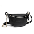 Miniatyrbild 1 av 5: Pu bröstväska dam läder crossbody väska fint utförande damer lutande axelväska för damernas födelsedag utsökt present Black