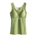 Miniatyrbillede 1 af 5: Indre Fleece Termovest Bedste Termoundertøj Til Piger Ærmeløse Intime Toppe 2XL Green