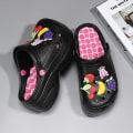 Miniatyrbild 5 av 5: Damtofflor Strandtofflor Mode Sandaler Utomhus Inomhus Halkfria Skor 033 Black EU 39
