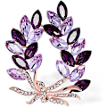 Miniatyrbillede 1 af 5: Kunstig Krystal Zinnia Buket Broche Elegant Og Funklende Modeaccessory Til Kvinder Og Piger