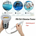 Miniatyrbild 6 av 8: 2-i-1 Klor & Ph-mätare Simbassängstestare, Cl2 Nivåmätare Test Spa Vattenkvalitetsanalys Övervakning Monitor Analysator, Handhållen Bärbar
