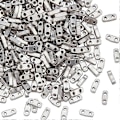 Miniatyrbild 1 av 5: 640 st Platinpläterade Färgade Tilapärlor 4,5-5x2mm Glasfröpärlor 2-Hål Tilapärlor Japansk Elektropläterade Glaspärlor för Smyckesdesign Halsband B