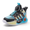 Miniatyrbild 1 av 5: Pojkar Basketbollskor Hög Ovandel Andas Sport Skor Anti Slip Mode Sneakers 3F299 Blue EU 31