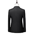Pikkukuva 2 / 5: Miesten Ruudullinen 3-osainen Puku Slim Fit, Kaksoisrintainen Ruudullinen Pukusetti Black XS