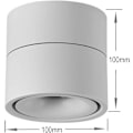 Miniatyrbillede 5 af 5: 10w LED Floodlight, 360° justerbar og overfladebelysning Cob, 10x10cm (hvid-3000k)