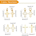 Miniatyrbillede 3 af 5: 40 stk. 4 Stilarter Ægte 18K Guldbelagt Messing Kors Charms Guldbelagte Vedhæng Halskæde Øreringe Smykker Gave til DIY Smykkefremstilling DIY Håndværksdesign 1
