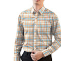 Pikkukuva 1 / 5: Miesten Slim-fit pitkähihainen paita, Miesten napitettavat paidat Coffee XL