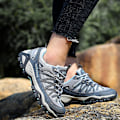 Miniatyrbild 5 av 5: Dam vandringsskor låga sneakers för utomhus spårning vandring promenader 3D6136 Gray EU 40