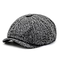 Miniatyrbillede 1 af 4: Sztxj Newsboy Style Flat Cap Peaked Cap Herre Dame Sort Panel Peaky Herringbone Tweed Retro Flat Cap Gatsby Cap