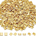 Miniatyrbild 1 av 5: 1 Ask 300 st 2 Storlekar Guld Tila Pärlor Bulk Två Hål Frö Pärlor Halv Skurna 5mm 1/2 Tila Pärla Distanser Glas Mini Rektangel Platta Kvadratiska Frö Pärlor för Smycken