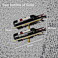 Miniatyrbild 1 av 2: Modern Väggmonterad Vinställ i Järn 2 layers of gold