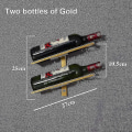 Miniatyrbilde 1 av 2: Moderne Jern Vinstativ Veggmontert Vinstativ 2 layers of gold