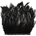 Miniatyrbild 1 av 5: Tupp Hackle Fjädrar Frans Trim - Naturlig Fjäder Trim För Hantverk Sömnad Kostym Bredd 5-7 Tum Pack Av 5 Yards(svart)