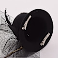 Pikkukuva 4 / 5: Victorian Steampunk Naisten Mini Silinterihattu Hiusklipsi (d) Black 1